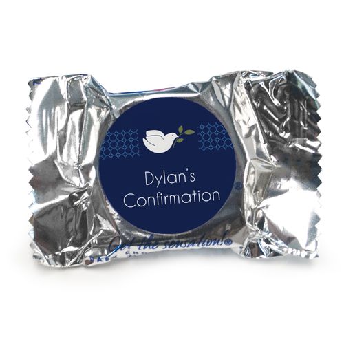 Confirmation Personalized York Peppermint Patties Peace Dove Navy Blue