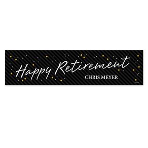 Personalized Striped Retirement 5 Ft. Banner