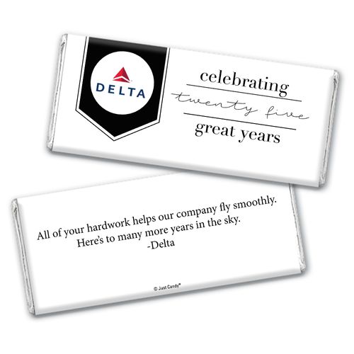 Personalized Corporate Anniversary Add Your Logo Celebration Chocolate Bar Wrappers Only