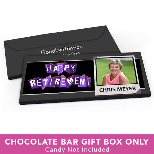 Deluxe Personalized Retirement Photo Candy Bar Favor Box