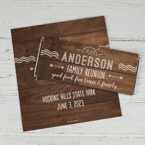 Family Reunion Personalized Chocolate Bar Wrappers Sun