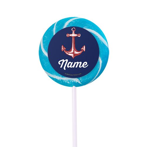 Nautical Personalized 2" Lollipops (24 Pack)