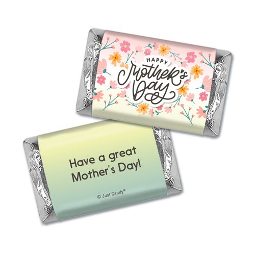 Personalized Mother's Day Spring Flowers Hershey Miniature Wrappers Only