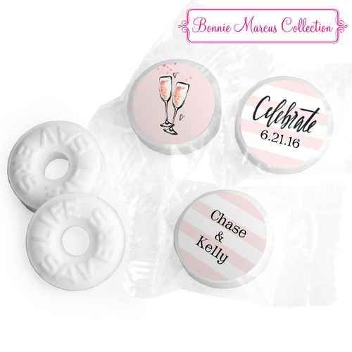 Bonnie Marcus Collection Pink Champagne Engagement Stickers - Custom Life Savers