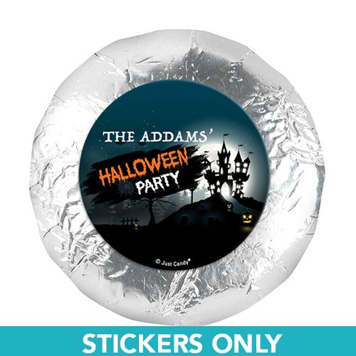 Personalized Spooky Invite Halloween 1.25in Stickers (48 Stickers)