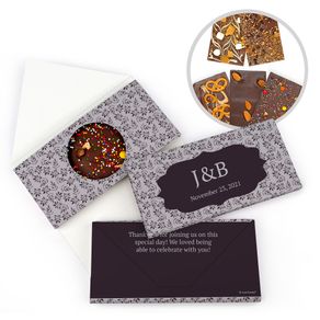 Personalized Wedding Everlasting Elegance Gourmet Infused Belgian Chocolate Bars (3.5oz)