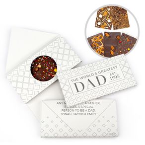 Personalized Father's Day Classic Dad Gourmet Infused Belgian Chocolate Bars (3.5oz)