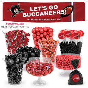 Personalized Buccaneers Football Party Deluxe Candy Buffet