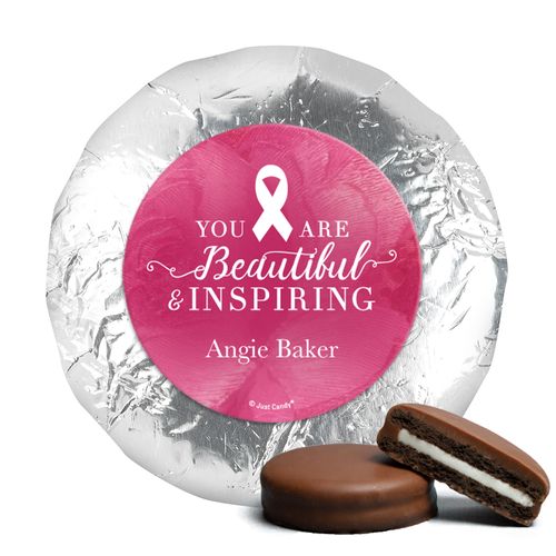 Personalized Breast Cancer Awareness Pink Inspiration Chocolate Covered Oreos