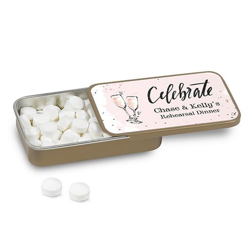 Bonnie Marcus Collection Personalized Mint Tin The Bubbly Custom Rehearsal Dinner