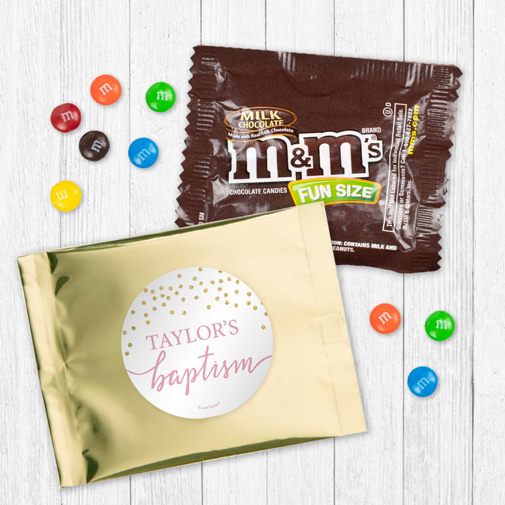 Personalized Bonnie Marcus Baptism Confetti Milk Chocolate M&Ms