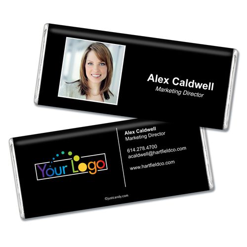 Personalized Business Promotional Business Card Headshot Chocolate Bar & Wrapper