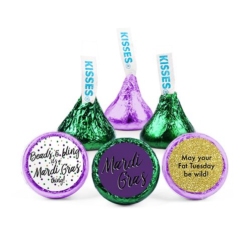 Mardi Gras Beads & Bling Hershey's Kisses