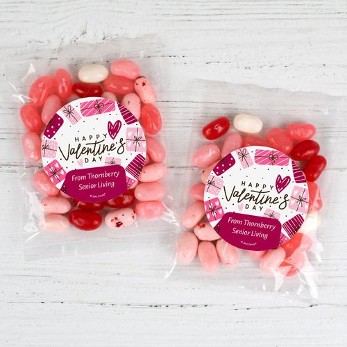 Personalized Valentine's Day Sweet Gifts Candy Bags with Jelly Belly Jelly Beans