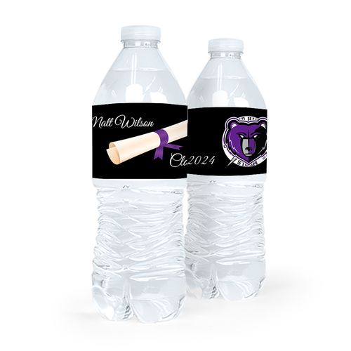 Personalized Graduation Diploma Water Bottle Sticker Labels (5 Labels)