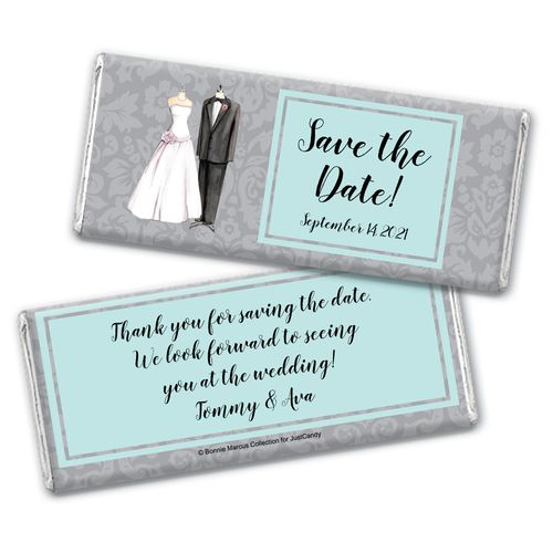 Bonnie Marcus Collection Personalized Chocolate Bar Wrappers Chocolate and Wrapper Forever Together Save the Date Favor