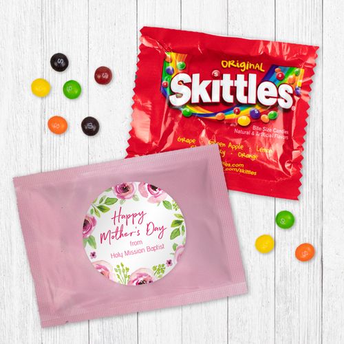 Personalized Bonnie Marcus Mother's Day Pink Floral Skittles