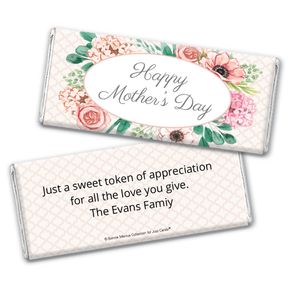 Personalized Bonnie Marcus Collection Mother's Day Painted Flowers Chocolate Bar Wrappers