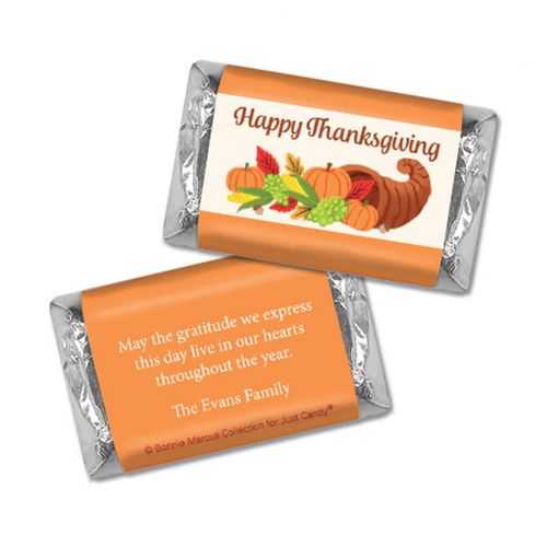 Personalized Bonnie Marcus Thanksgiving Cornucopia Hershey's Miniatures