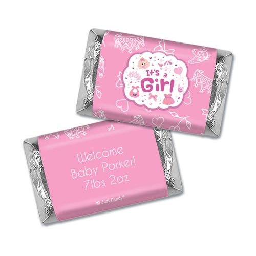 Personalized Juliana Da Costa Birth Announcement It's a Girl Bundle of Joy Mini Wrappers Only