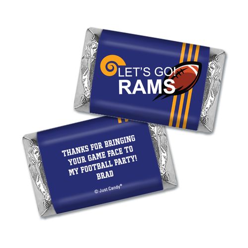 Personalized Hershey's Miniatures Wrappers Rams Football Party