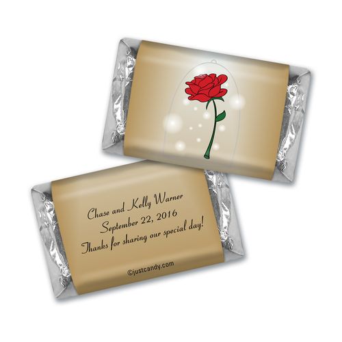 Wedding Favor Personalized Hershey's Miniatures Beauty and Beast Rose