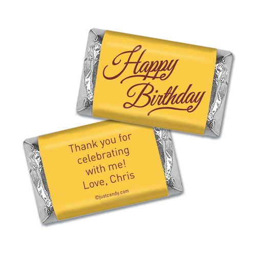 Birthday Personalized Hershey's Miniatures Wrappers Timeless Age Circle