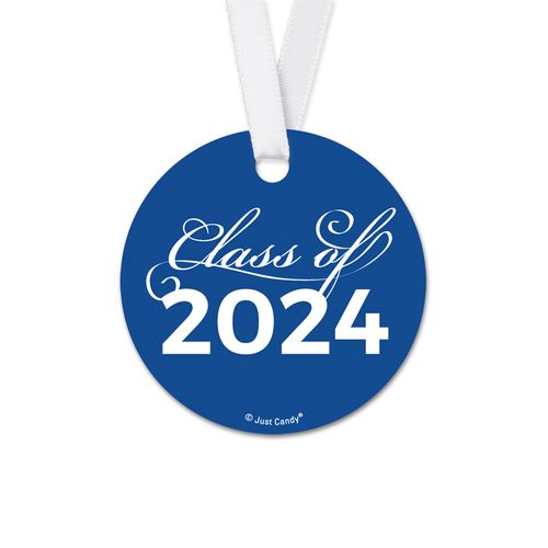 Personalized Round Graduation Script Favor Gift Tags (20 Pack)