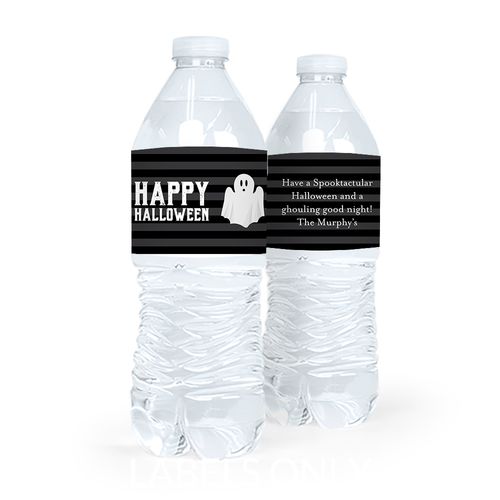 Personalized Halloween Ghouling Ghost Water Bottle Labels (5 Labels)