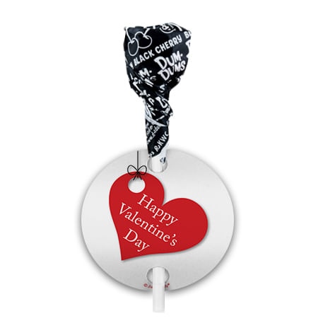 Valentine's Day Hanging Hearts Dum Dums with Gift Tag (75 pops)