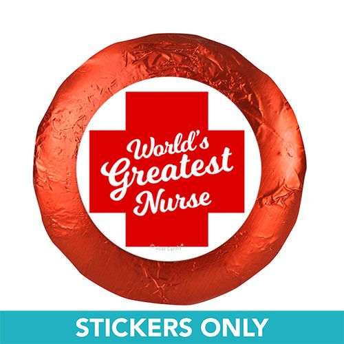 Nurse Appreciation 1.25" Stickers Red Cross (48 Stickers)
