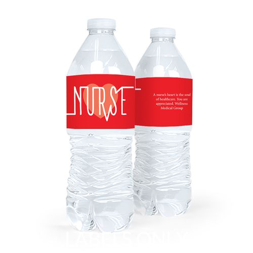 Nurse Appreciation Nurse Pulse Water Bottle Sticker Labels (5 Labels)