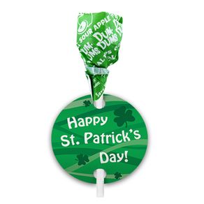 St. Patricks Day Ribbons Dum Dums with Gift Tag (75 pops)