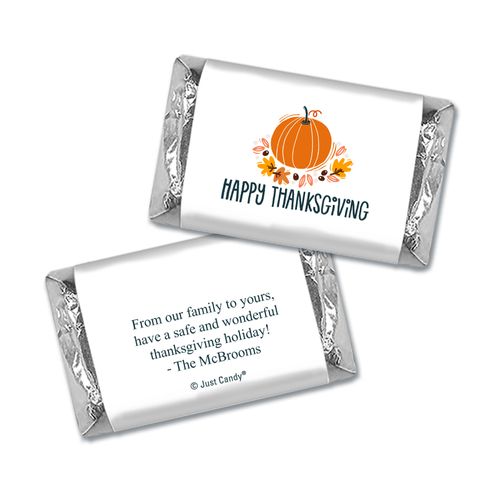 Personalized Thanksgiving Fall Pumpkin Hershey's Miniatures Wrappers