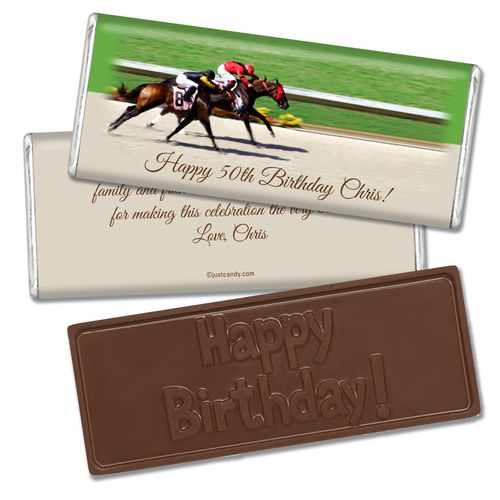 Personalized Adult Birthday Embossed Happy Birthday Chocolate Bar & Wrapper
