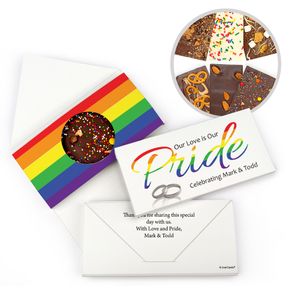 Personalized Wedding LGBT Wedding Love & Pride Gourmet Infused Belgian Chocolate Bars (3.5oz)