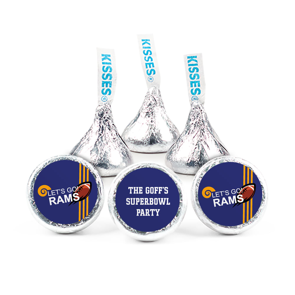 Personalized Rams Football Party 3/4" Stickers(108 Stickers