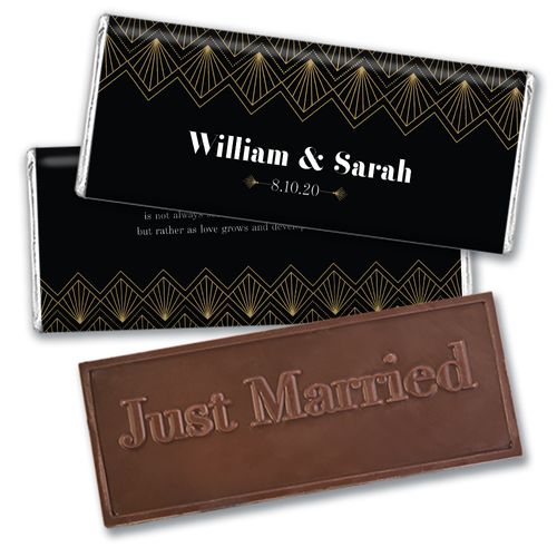 Personalized Wedding Lace & Love Embossed Chocolate Bar & Wrapper