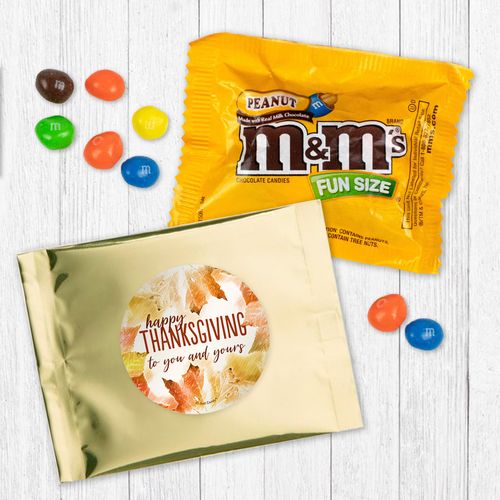 Personalized Thanksgiving Falling into Autumn Peanut M&Ms