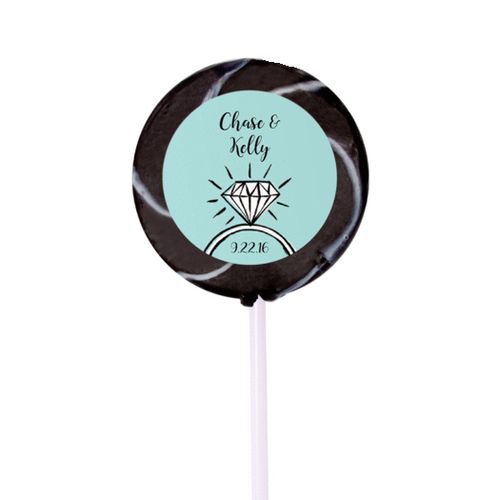 Personalized Small Swirly Pop Last Fling Custom Wedding Favor (24 Pack)