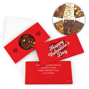 Personalized Valentine's Day Script Heart Gourmet Infused Belgian Chocolate Bars (3.5oz)