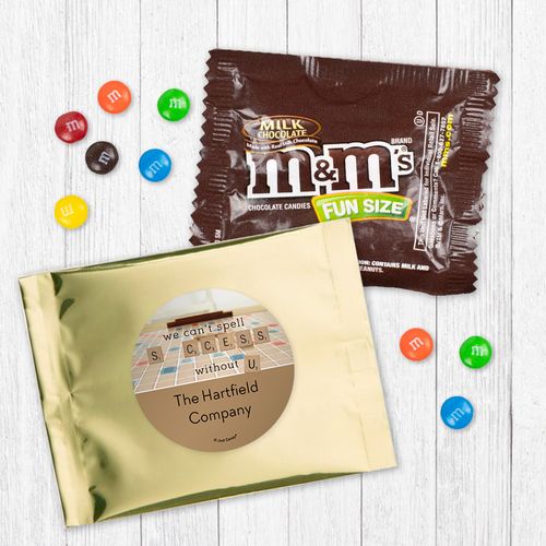 Personalized Business Thank You Scrabble Success Milk Chocolate M&Ms
