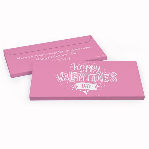 Deluxe Personalized Valentine's Day Hearts and Hugs Chocolate Bar in Gift Box