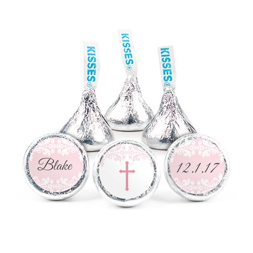Personalized Baptism Floral Filigree Hershey's Kisses