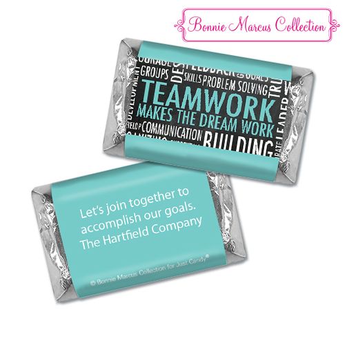 Personalized Bonnie Marcus Collection Teamwork Word Cloud Hershey's Miniatures