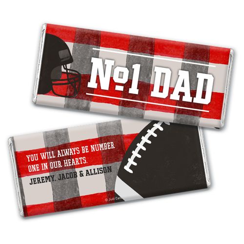 Personalized Father's Day Football Dad Chocolate Bar