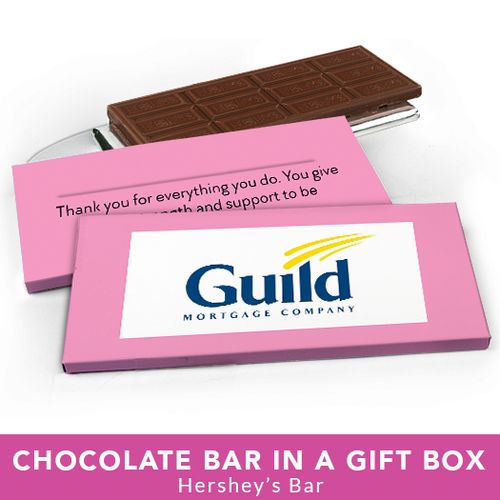 Deluxe Personalized Business Add Your Logo Chocolate Bar in Gift Box