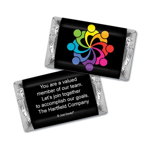 Personalized Business Team All Hands In Teamwork Hershey's Miniature Wrappers Only
