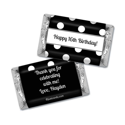 Birthday Personalized Hershey's Miniatures Wrappers Polka Dot