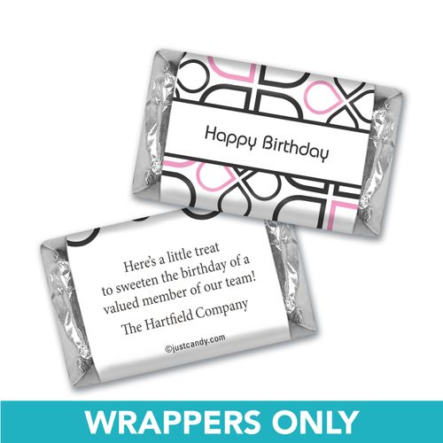 Birthday Personalized Hershey's Miniatures Wrappers Infinity Clover Pattern
